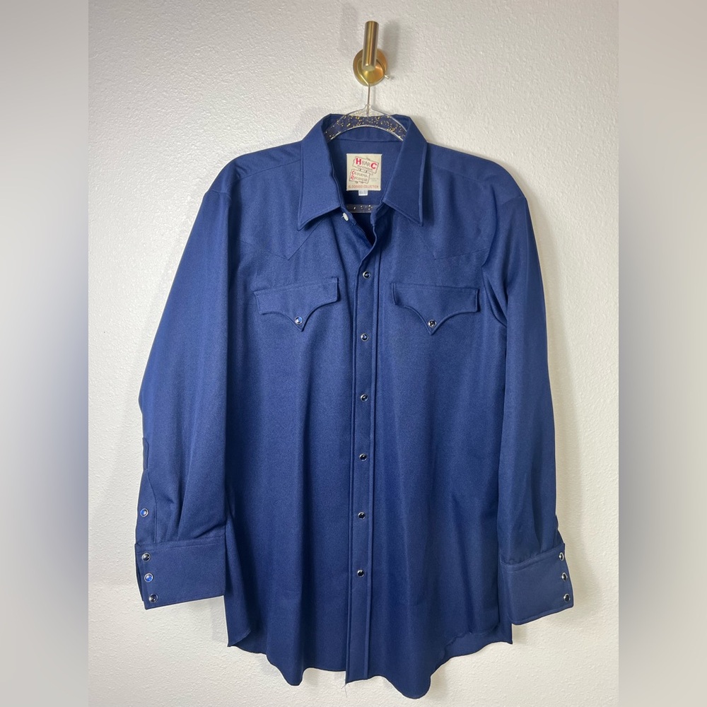 H Bar C Ranchwear El Dorado VINTAGE Western Snap Button-Up Shirt Size 16.5